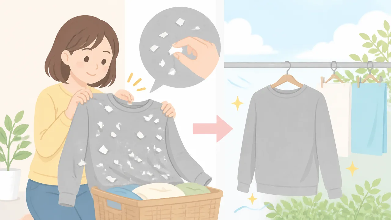 洗濯物がティッシュまみれに!簡単な取り方と洗い直しのコツ
