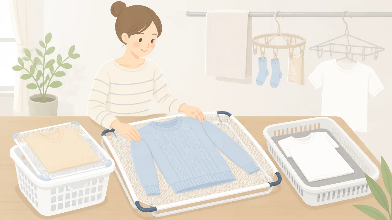 ハンガー跡がつかない干し方|ニットやTシャツをきれいに乾かすコツ