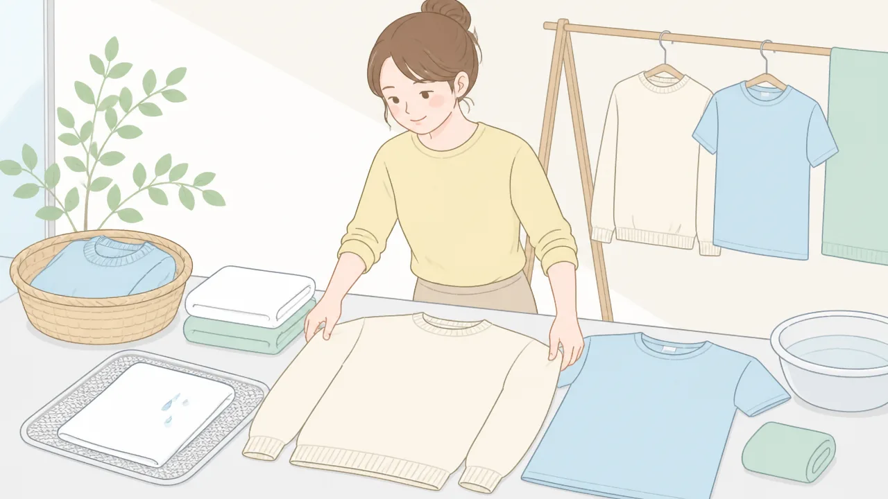 ハンガー跡がつかない干し方|ニットやTシャツをきれいに乾かすコツ